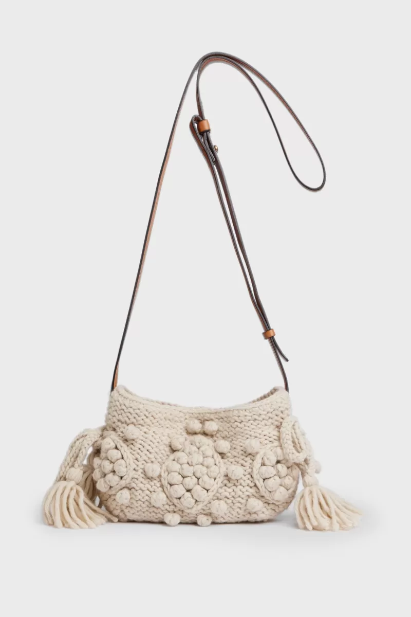 Beige knit crossbody bag - MINI 24 | | Gerard Darel Clearance