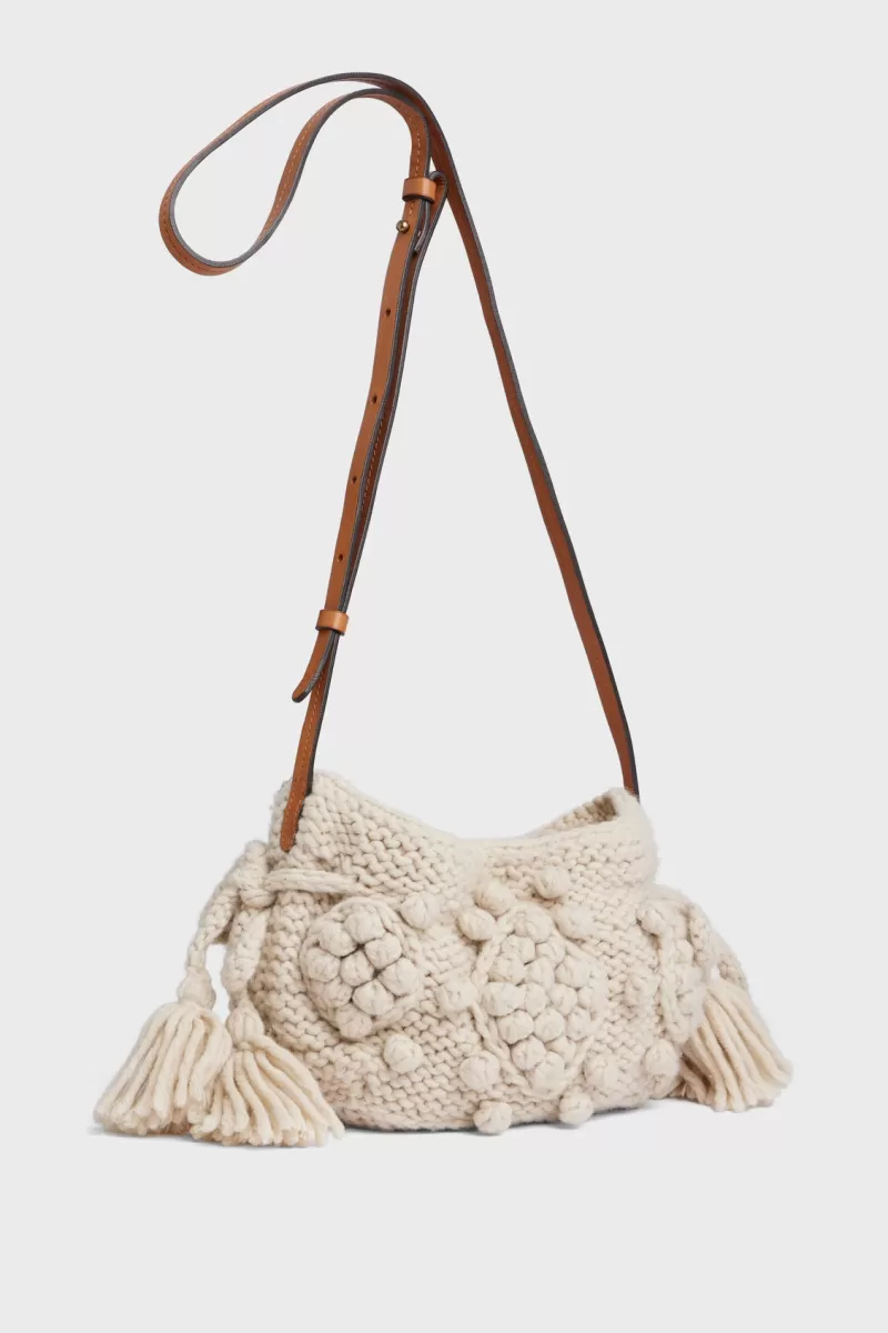 Beige knit crossbody bag - MINI 24 | | Gerard Darel Clearance