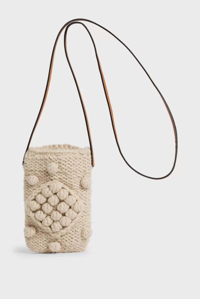 Beige knit phone holder - ROSIE | | Gerard Darel New