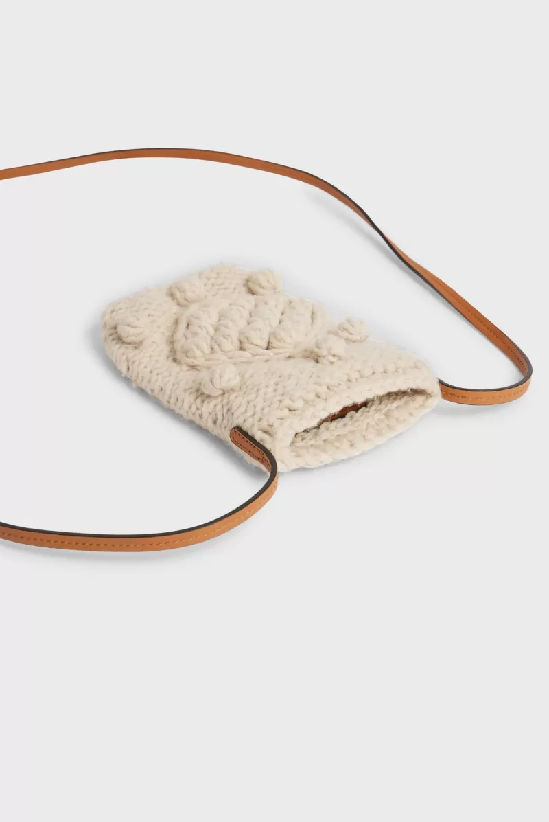 Beige knit phone holder - ROSIE | | Gerard Darel New