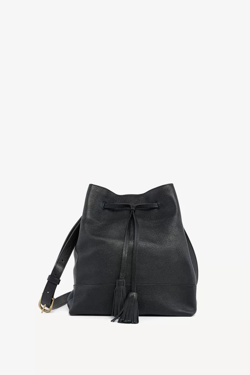 grained leather bucket bag - JANE | | Gerard Darel Online