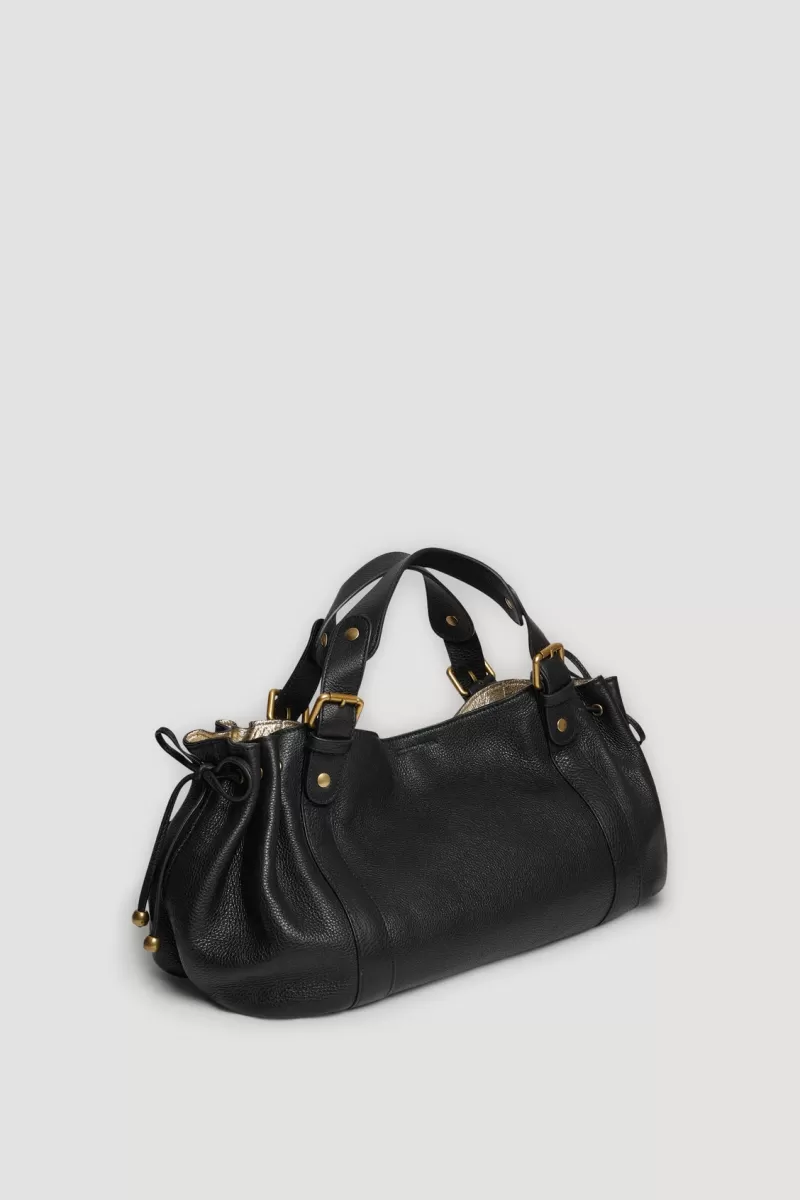 /gold grained leather handbag - 24H | | Gerard Darel Flash Sale