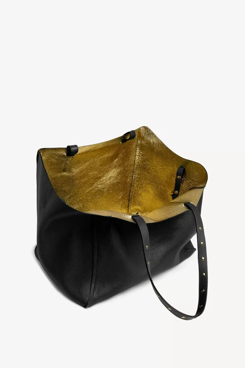 /gold grained leather tote bag - SIMPLE 2 | | Gerard Darel Flash Sale