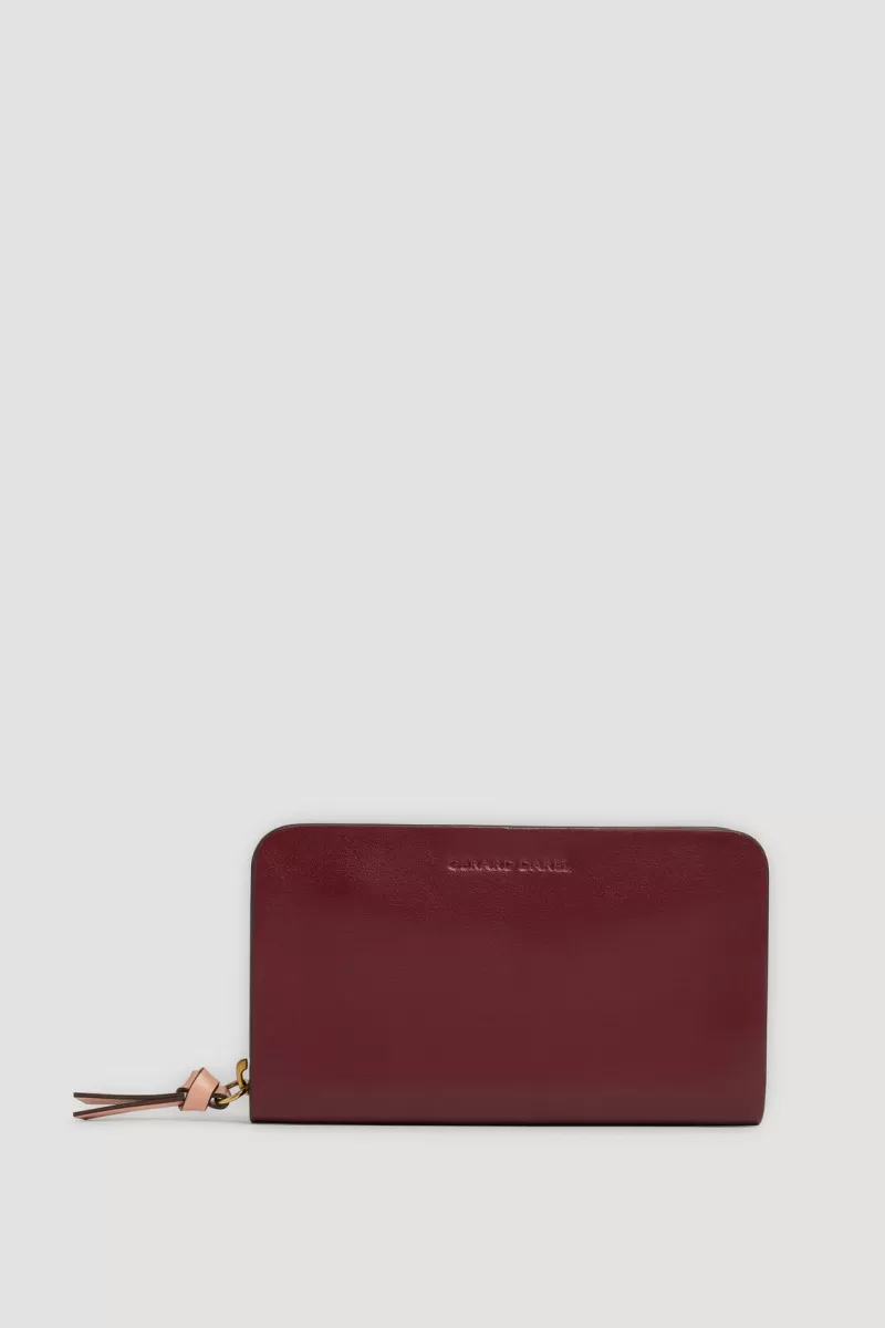 Burgundy smooth leather wallet - WALLET | | Gerard Darel Best