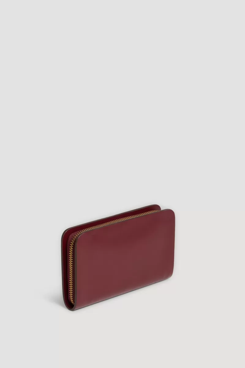 Burgundy smooth leather wallet - WALLET | | Gerard Darel Best