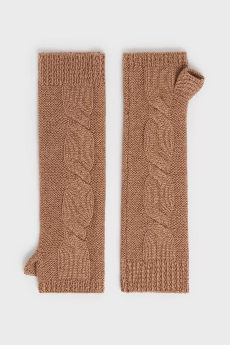 Camel cashmere mittens - FANETTE | | Gerard Darel Shop