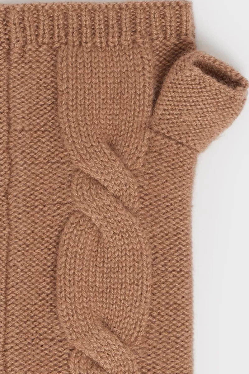 Camel cashmere mittens - FANETTE | | Gerard Darel Shop