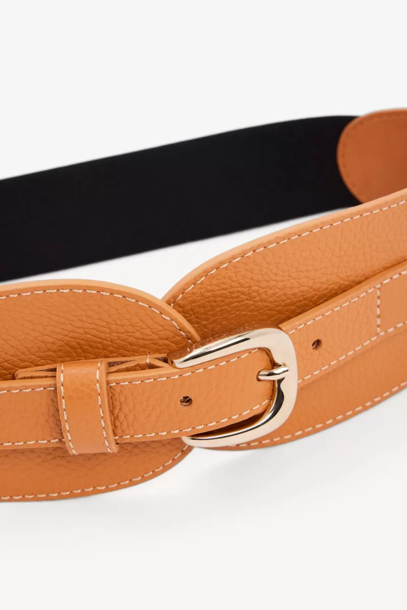 grained leather belt - OLYMPE | | Gerard Darel Store