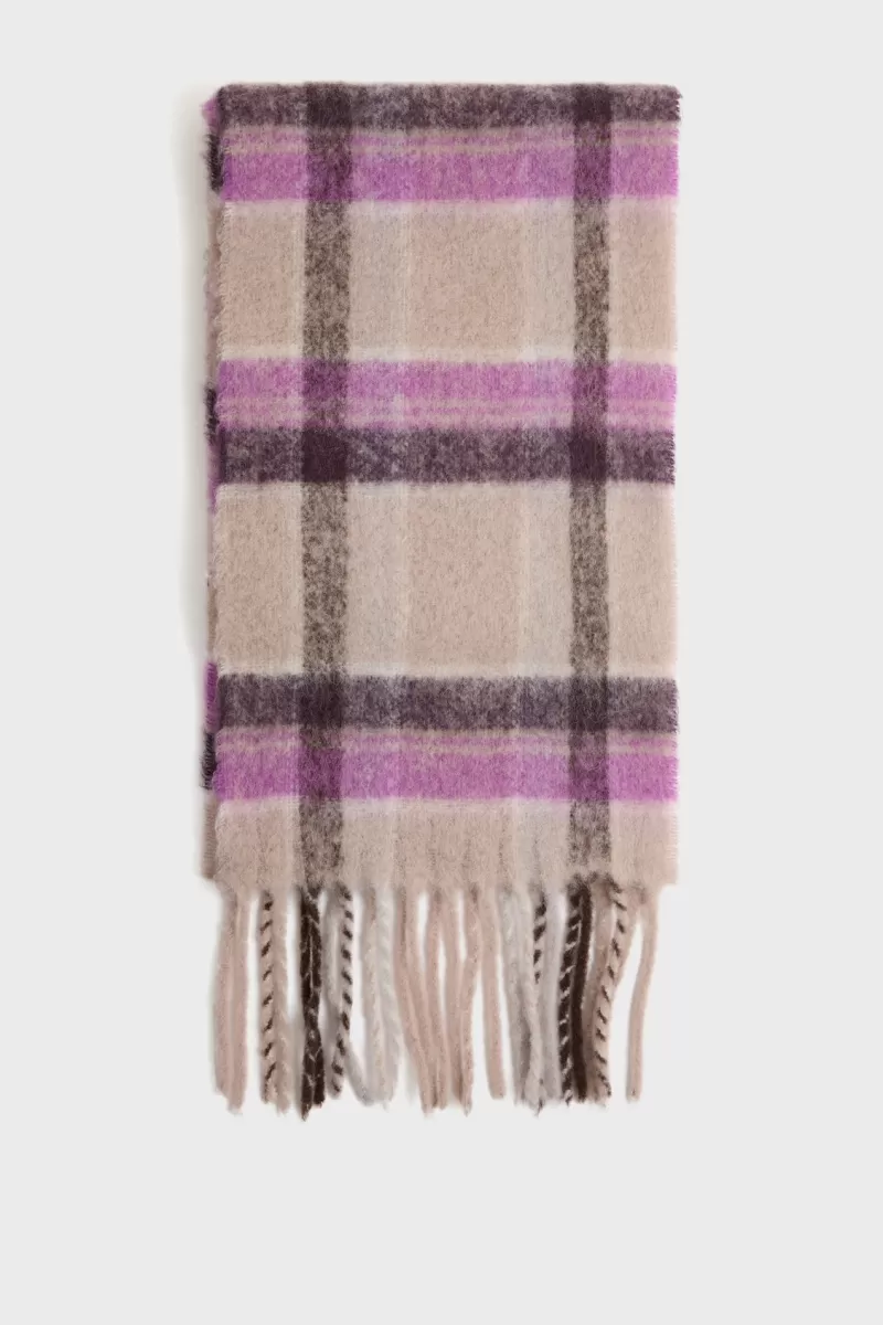 Check scarf in alpaca blend - GINNY | Gerard Darel Sale