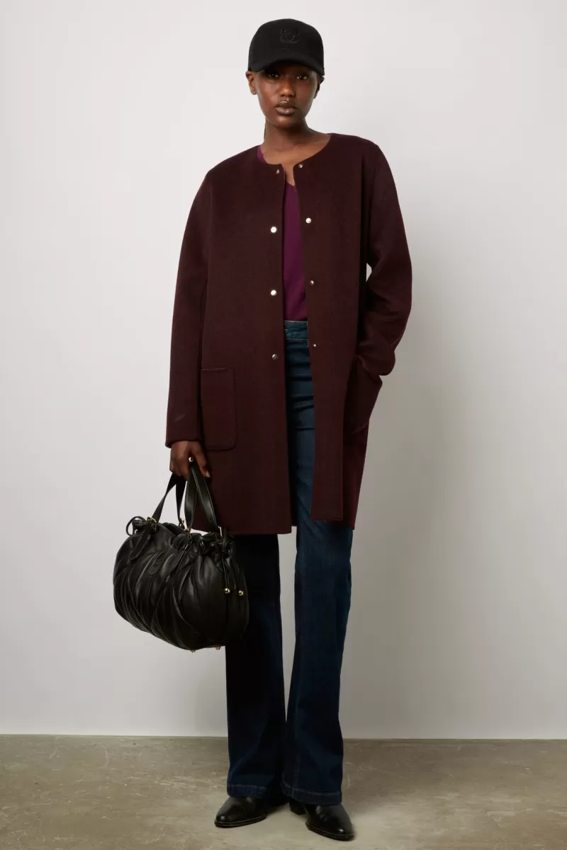 Coat in reversible fine wool fabric - SABRINA | Gerard Darel New