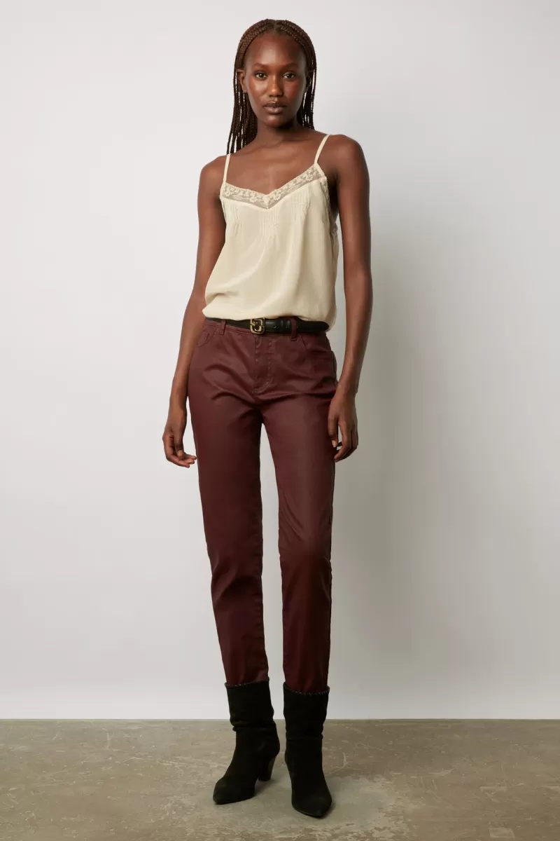 Coated cotton slim jeans - ELANA | Gerard Darel Sale