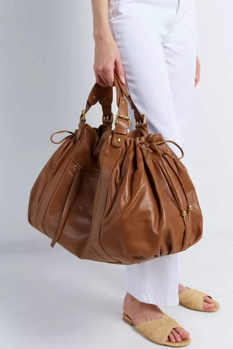 Cognac calfskin handbag - 72H | | Gerard Darel Cheap