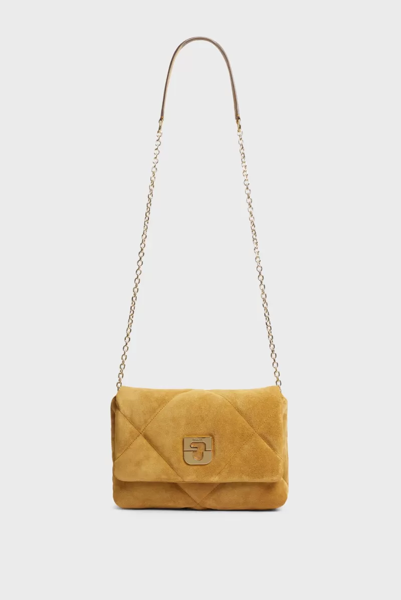 Crossbody bag in quilted suede leather | Gerard Darel Cheap