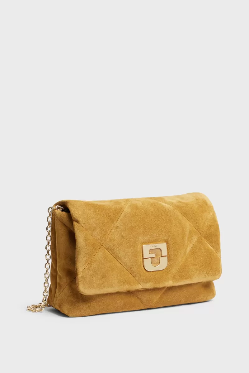 Crossbody bag in quilted suede leather | Gerard Darel Cheap