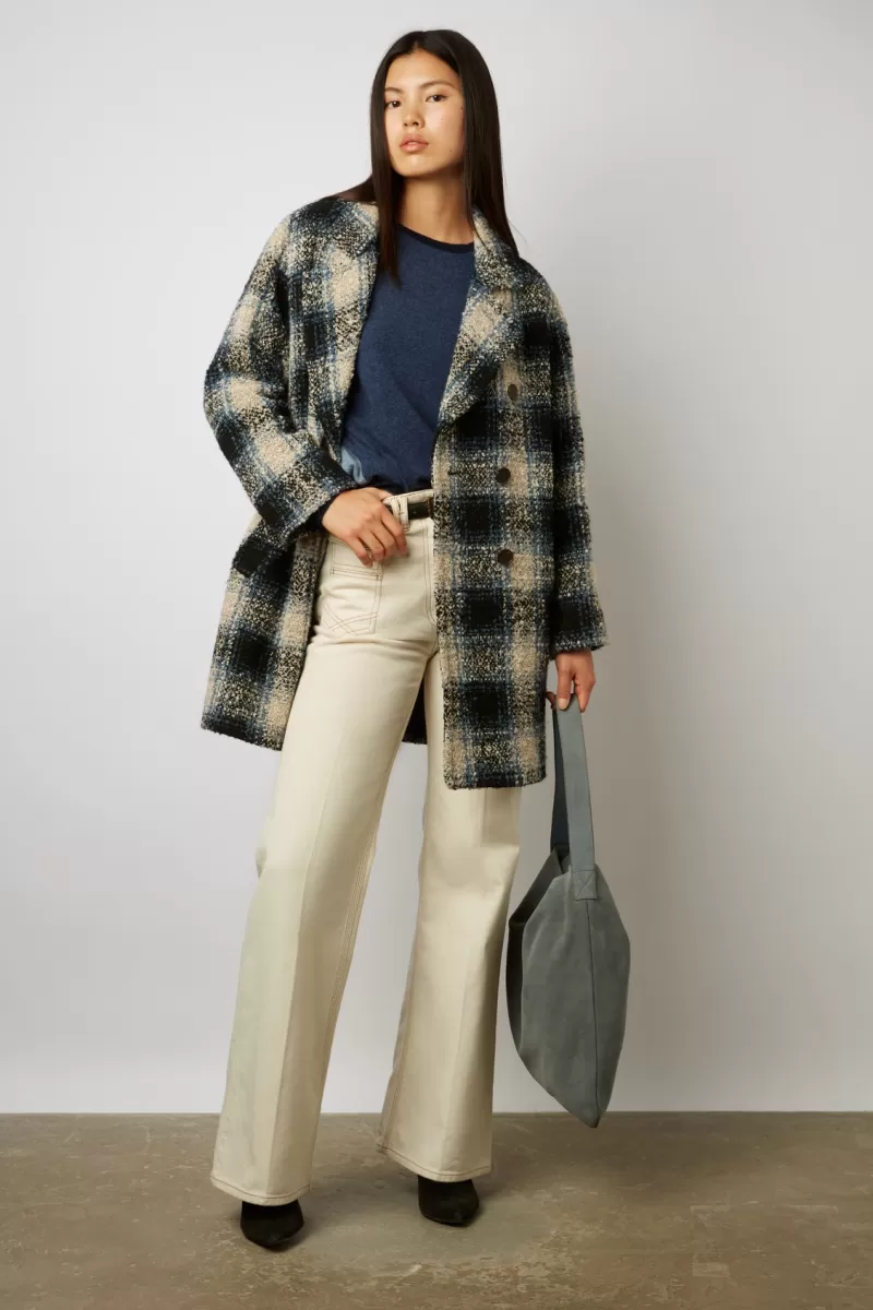 Double-breasted check coat - SAVERINA | Gerard Darel Hot