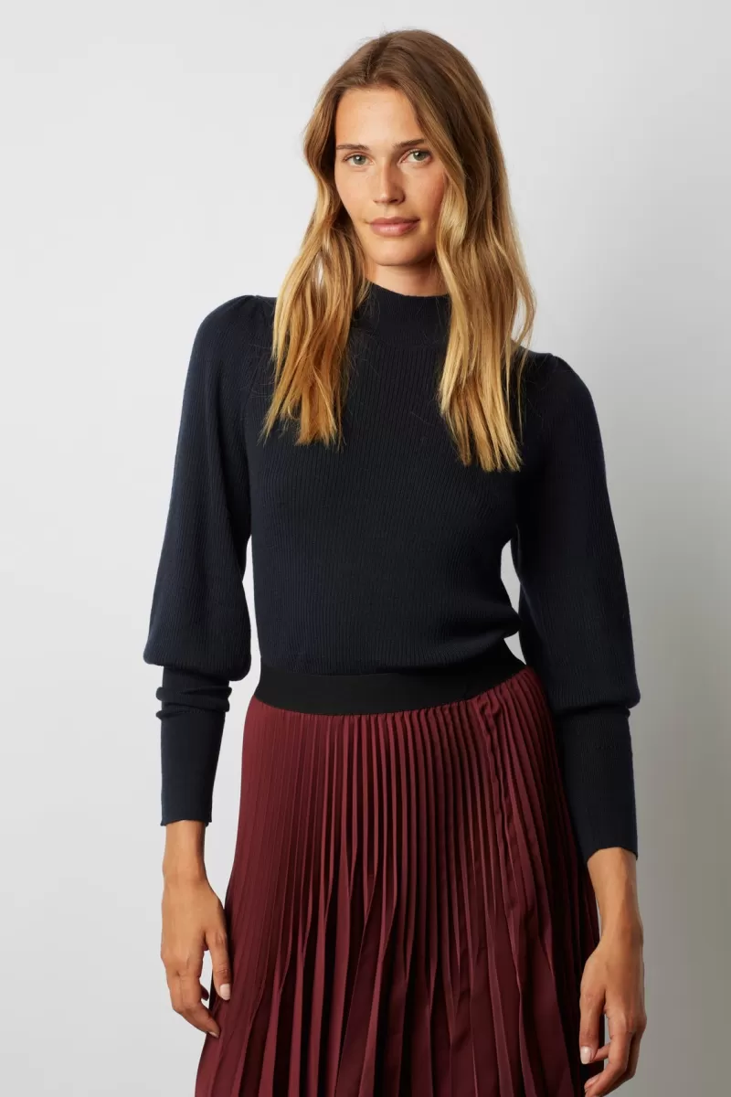 Fine wool ribbed sweater with stand up collar - LANCELOT | Gerard Darel Cheap