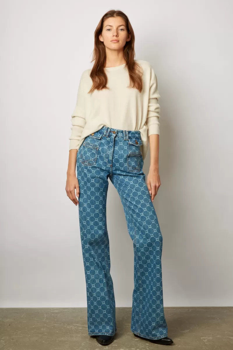 Flared jeans with monogram - ANNA | Gerard Darel Hot