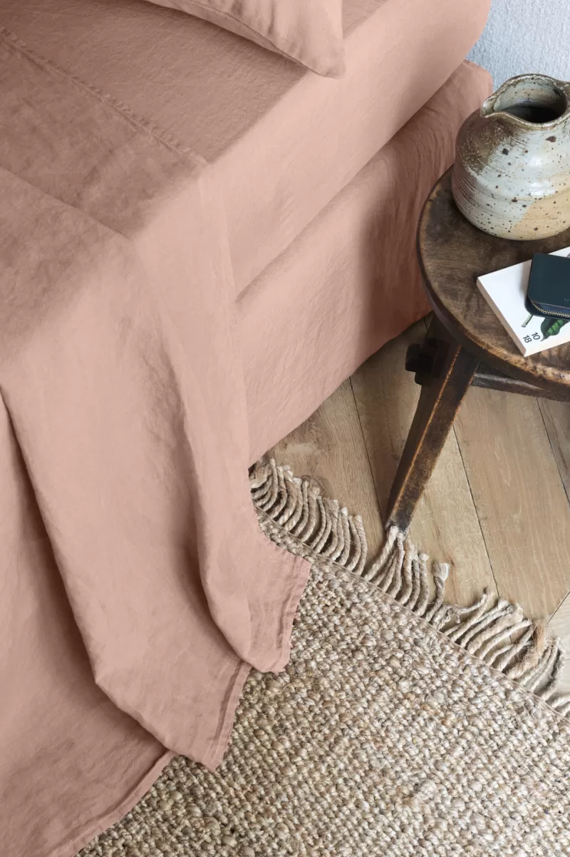 Flat washed linen sheet - antique rose | Gerard Darel Cheap