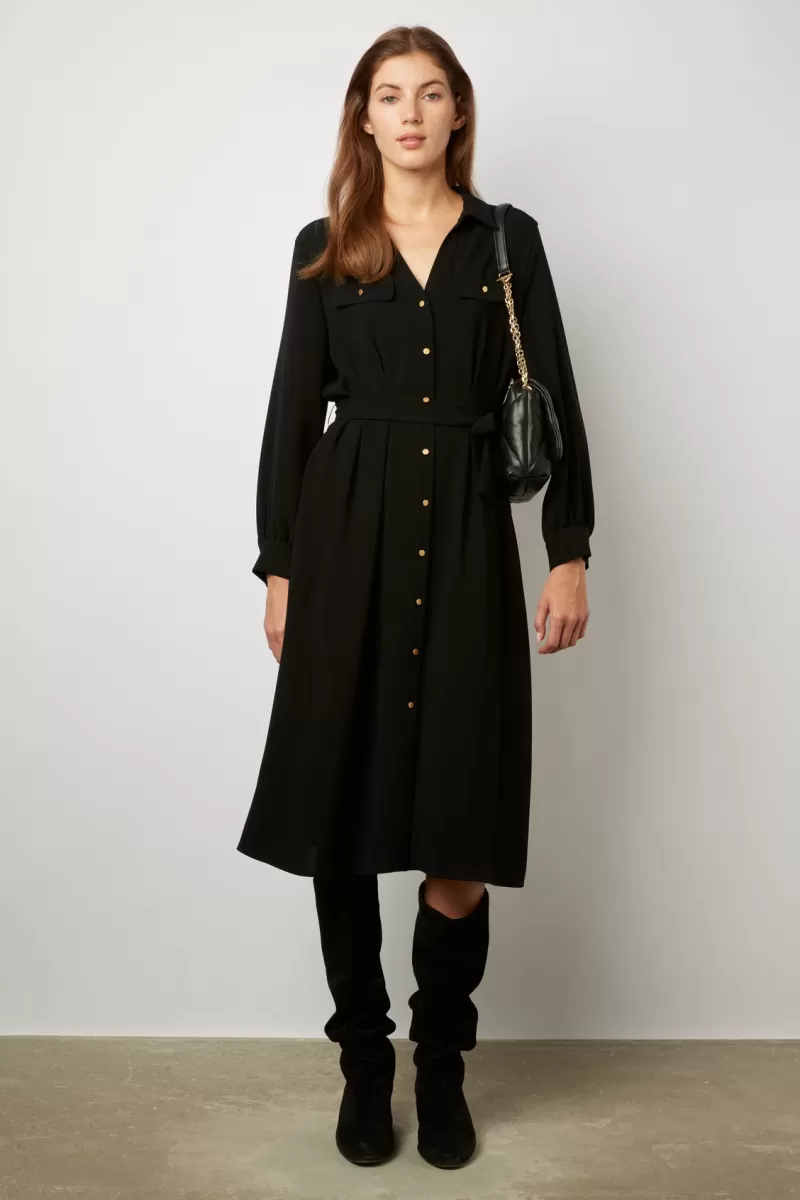 Flowing crepe shirt dress - JOLEEN | Gerard Darel Best Sale