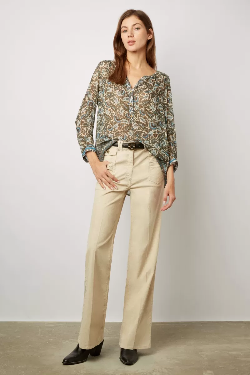 Foliage print blouse - CHANTAL | Gerard Darel Outlet