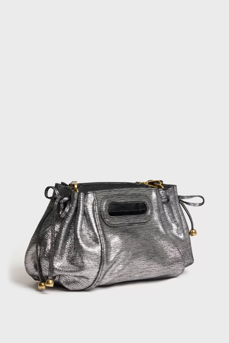 Handbag in glitter effect laminated leather - MINI DANY | Gerard Darel Cheap