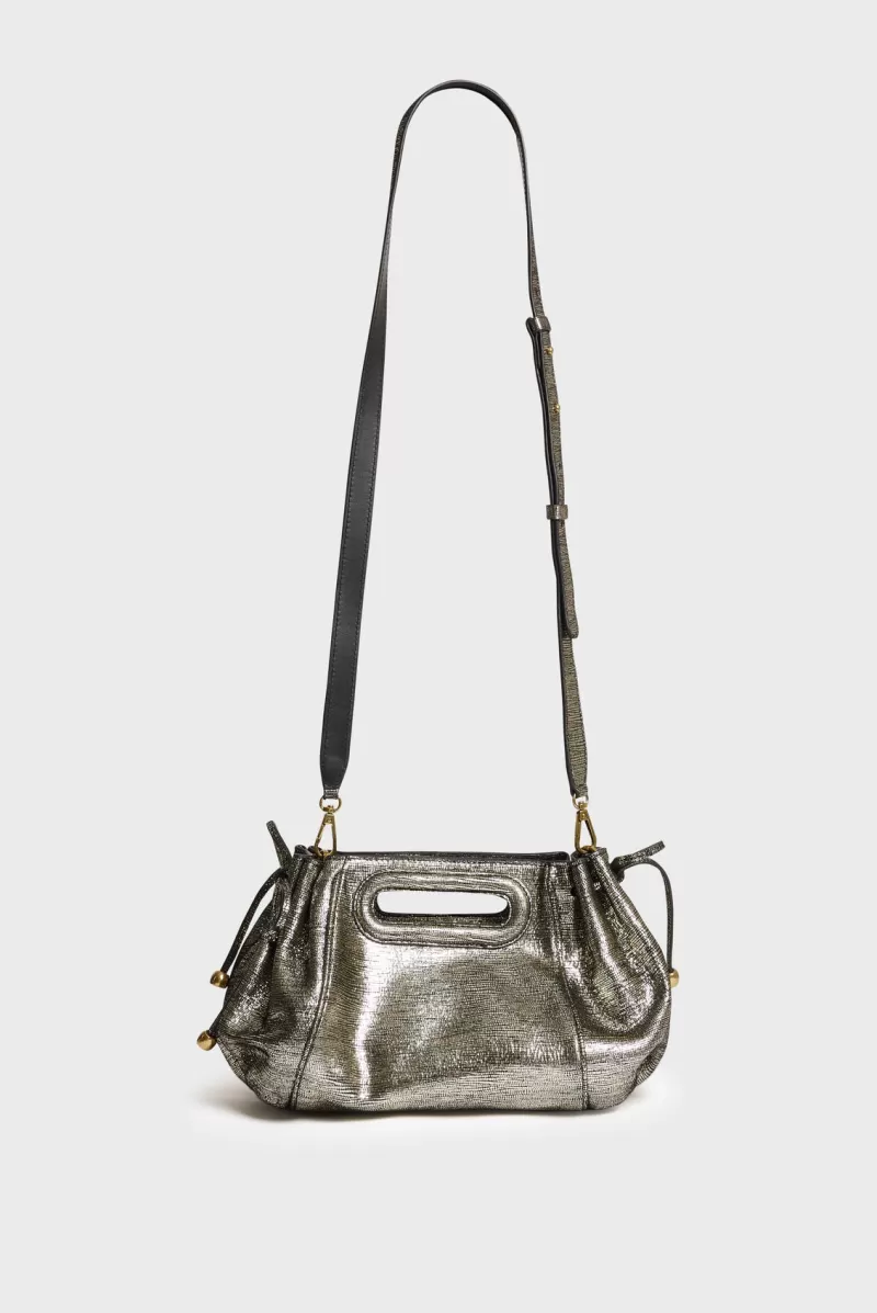Handbag in glitter effect laminated leather - MINI DANY | Gerard Darel Best