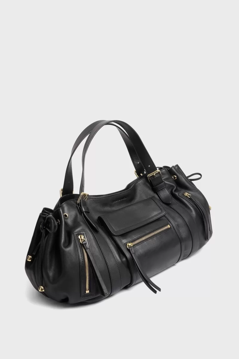 Handbag in leather with zipped pocket - ST GERMAIN | Gerard Darel Flash Sale