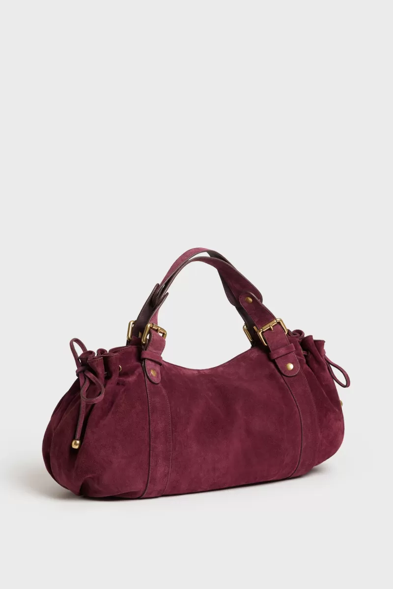 Handbag in suede leather - 24H | Gerard Darel Best Sale