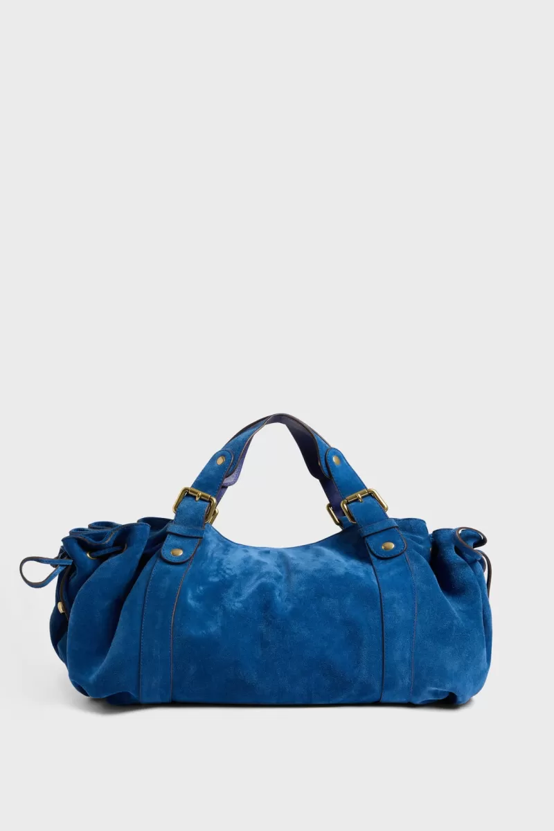 Handbag in suede leather - 24H | Gerard Darel Online