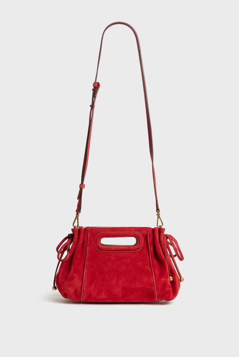 Handbag in suede leather metallic inside - MINI DANY | Gerard Darel Online