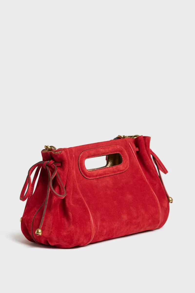 Handbag in suede leather metallic inside - MINI DANY | Gerard Darel Online