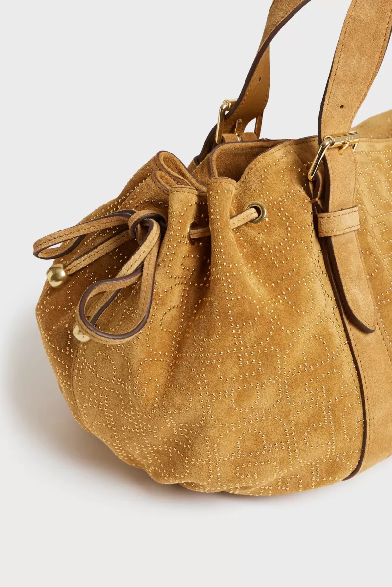 Handbag in suede leather with GD in all over - LE 24H | Gerard Darel Hot