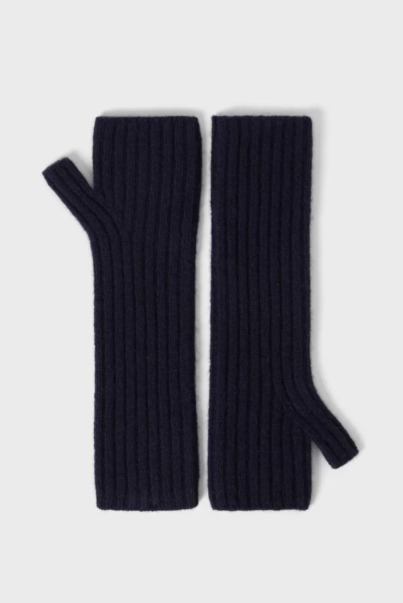 High ribbed cashmere fingerless gloves | Gerard Darel Shop