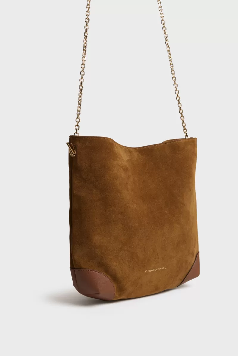 Hobo bag in suede leather - LE CHARLOTTE | Gerard Darel Discount