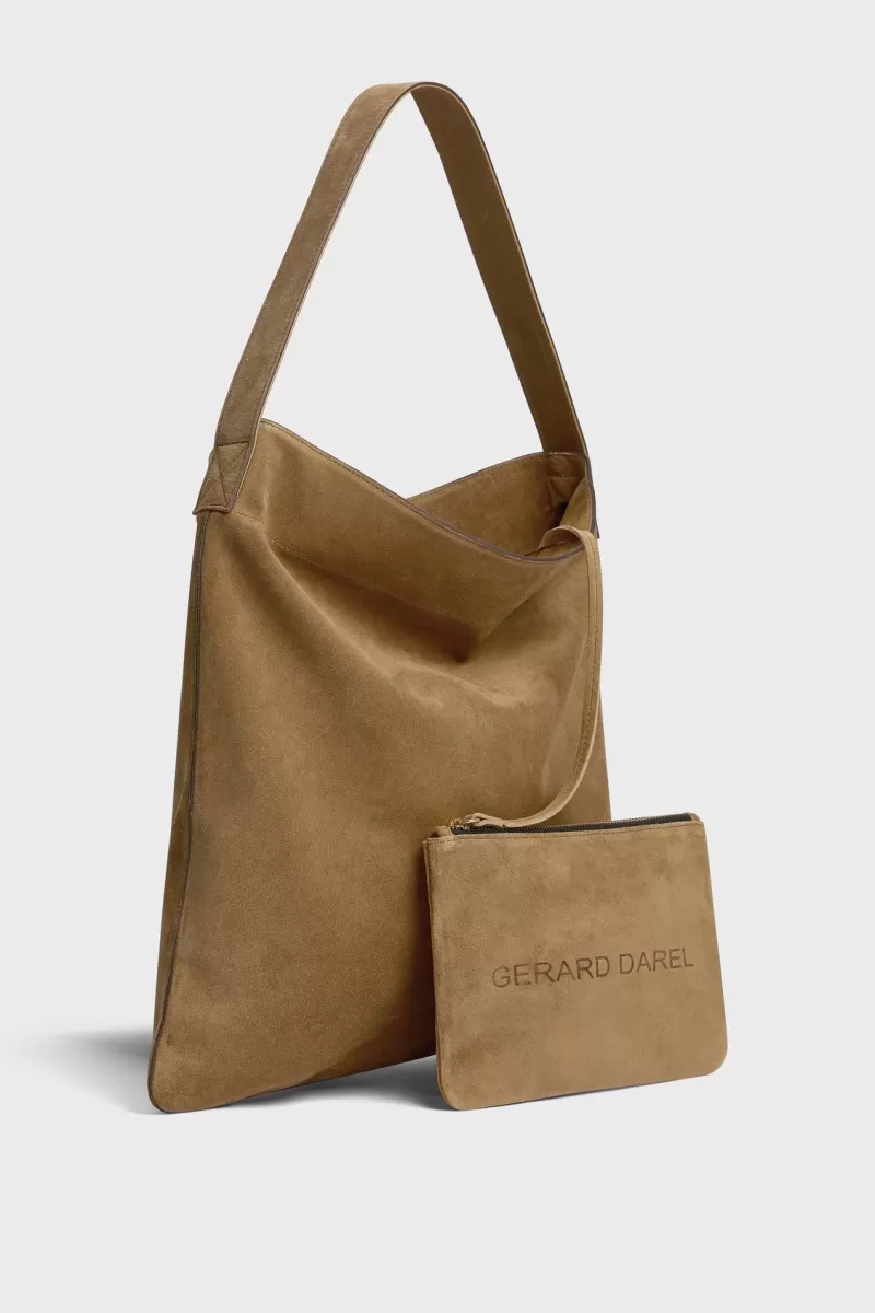 Hobo bag in suede leather - LADY | | Gerard Darel Best