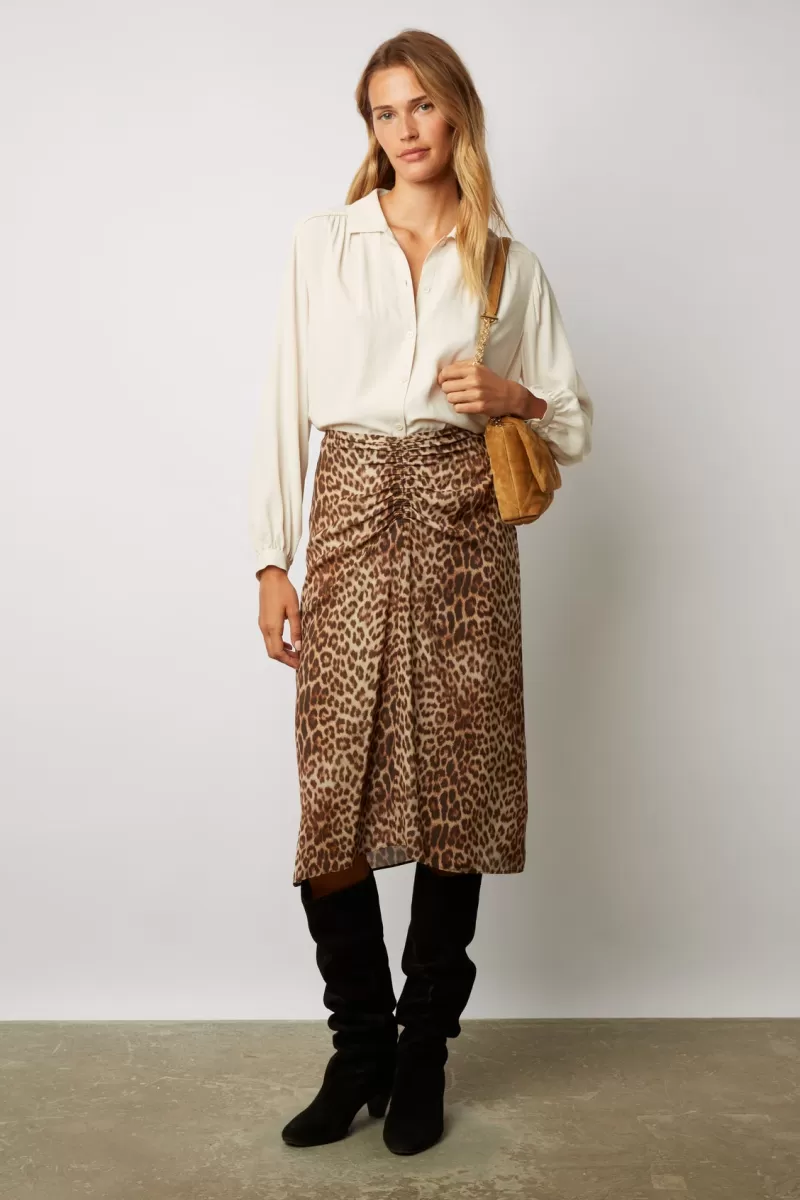 Leopard print midi skirt - BETHY | Gerard Darel Best Sale