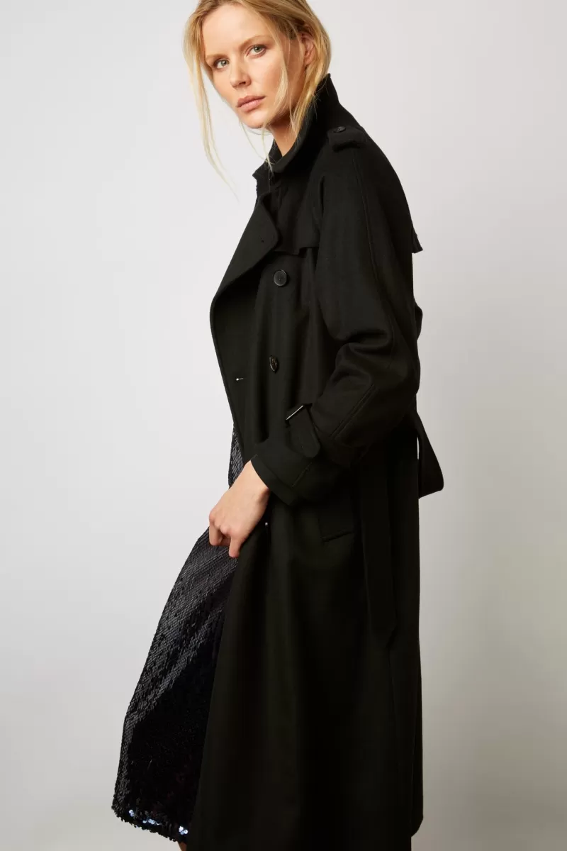 Long wool and cashmere trench coat - SERGE | Gerard Darel Cheap