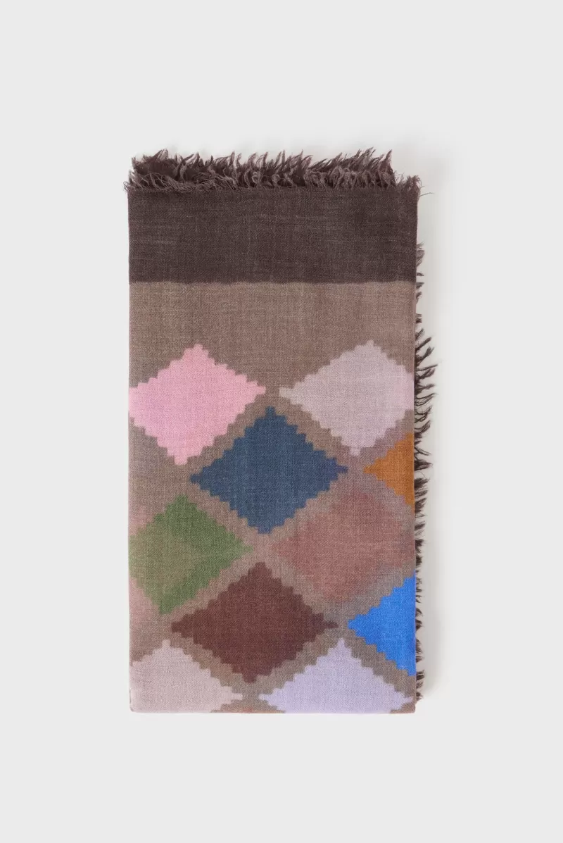 Lozenge print wool scarf - GABY | Gerard Darel Best