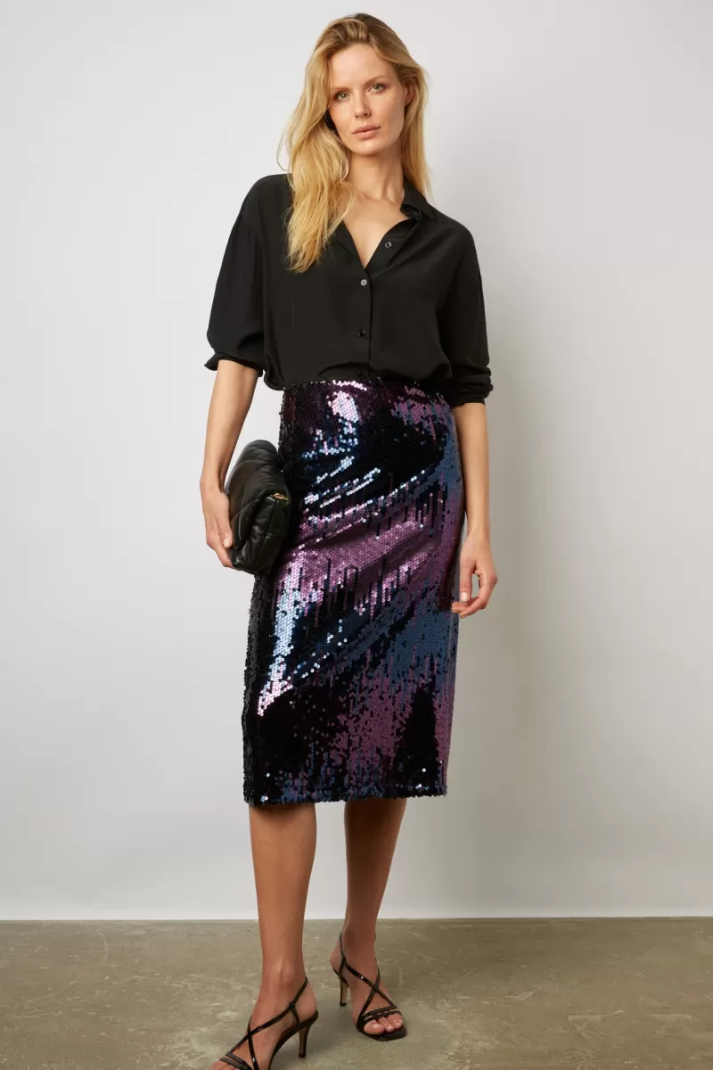 Multi-colored sequin straight skirt - BELLINDA | Gerard Darel Best Sale