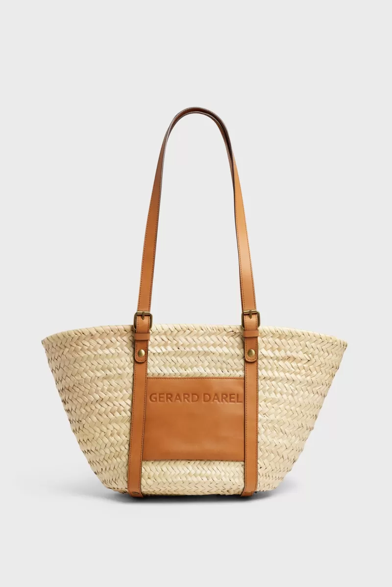 Palm and natural leather bag - COLETTE | | Gerard Darel Online