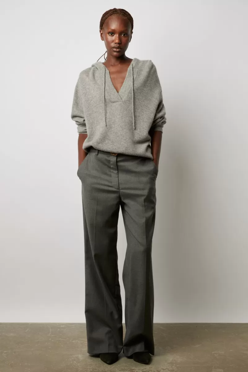 Plain flannel wide-leg pants - DALI | Gerard Darel Best