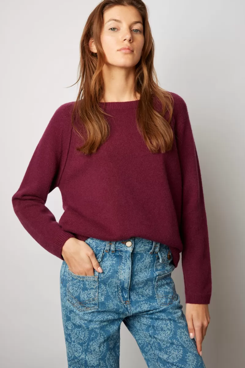 Plain wool sweater in a set of knits - LINON | Gerard Darel Outlet