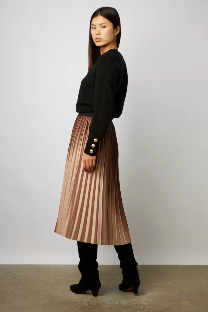 Pleated gradient print midi skirt - BALKISS | Gerard Darel Discount