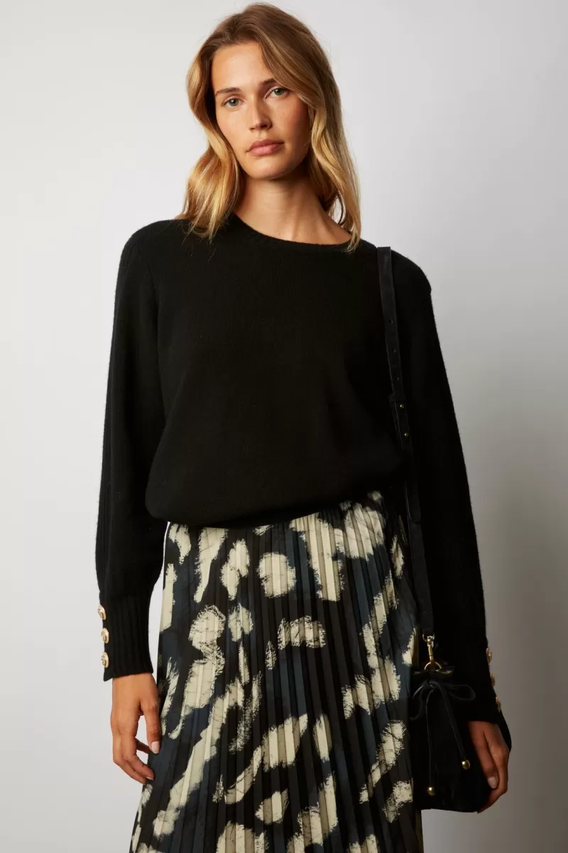 Pleated midi skirt with contrasting print - BALKISS | Gerard Darel Fashion