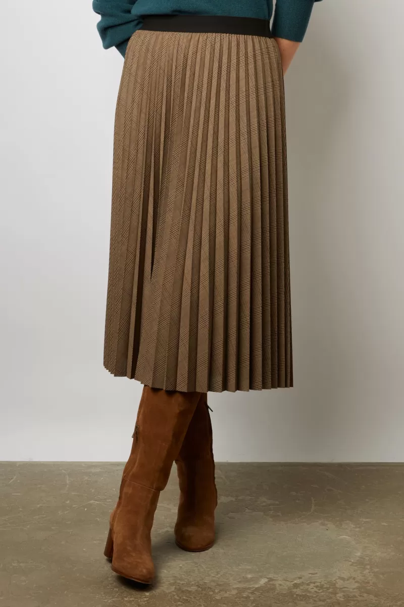 Prince of wales pleated midi skirt - BETTYLOU | Gerard Darel Best