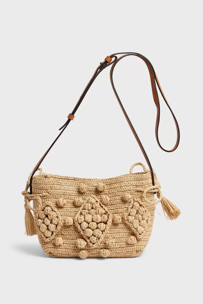 Raffia and leather string bag - MINI | | Gerard Darel Outlet