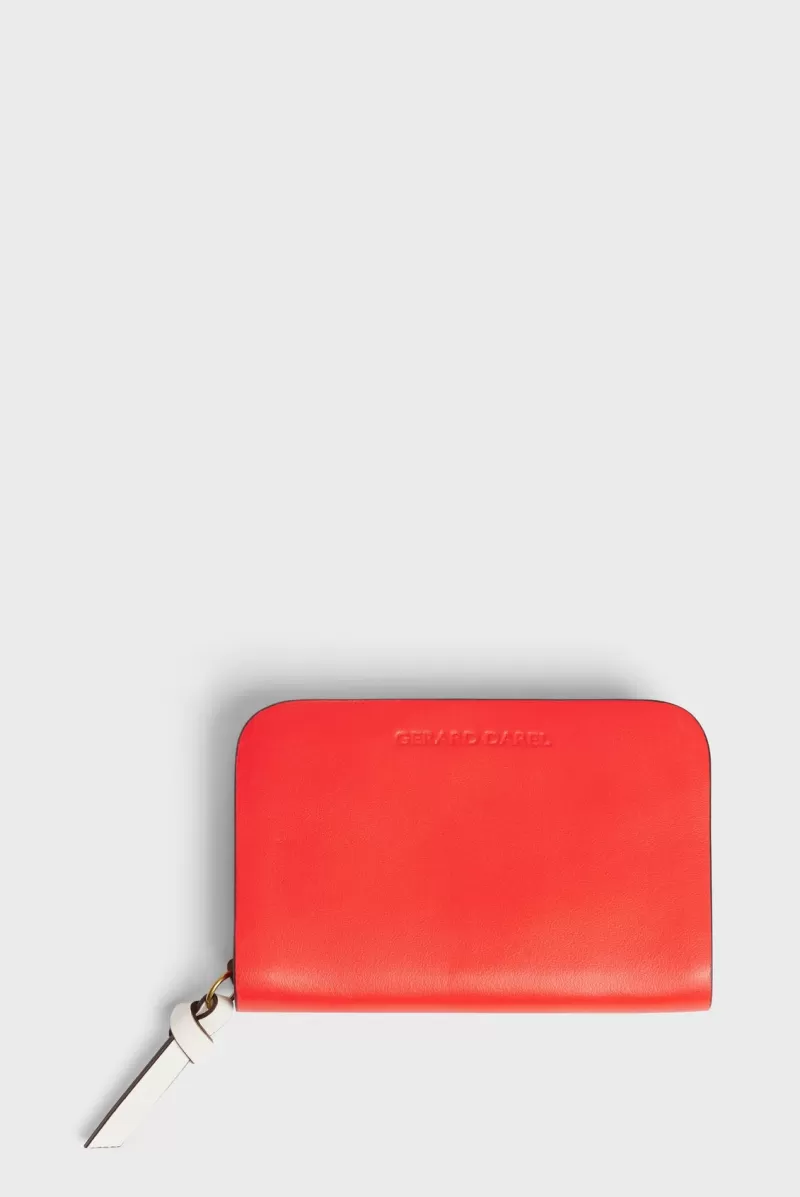 Red women's leather wallet MINI WALLET | | Gerard Darel Sale