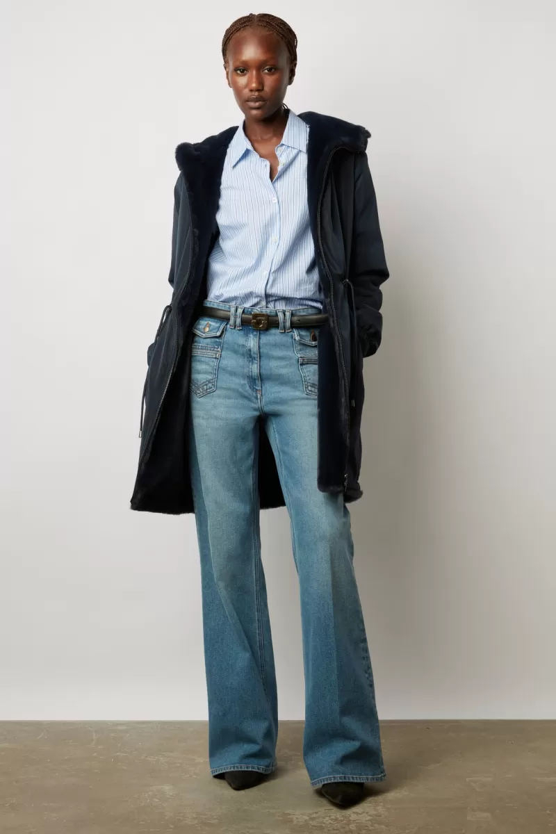 Reversible parka with faux fur on the inside - SANAE | Gerard Darel Sale