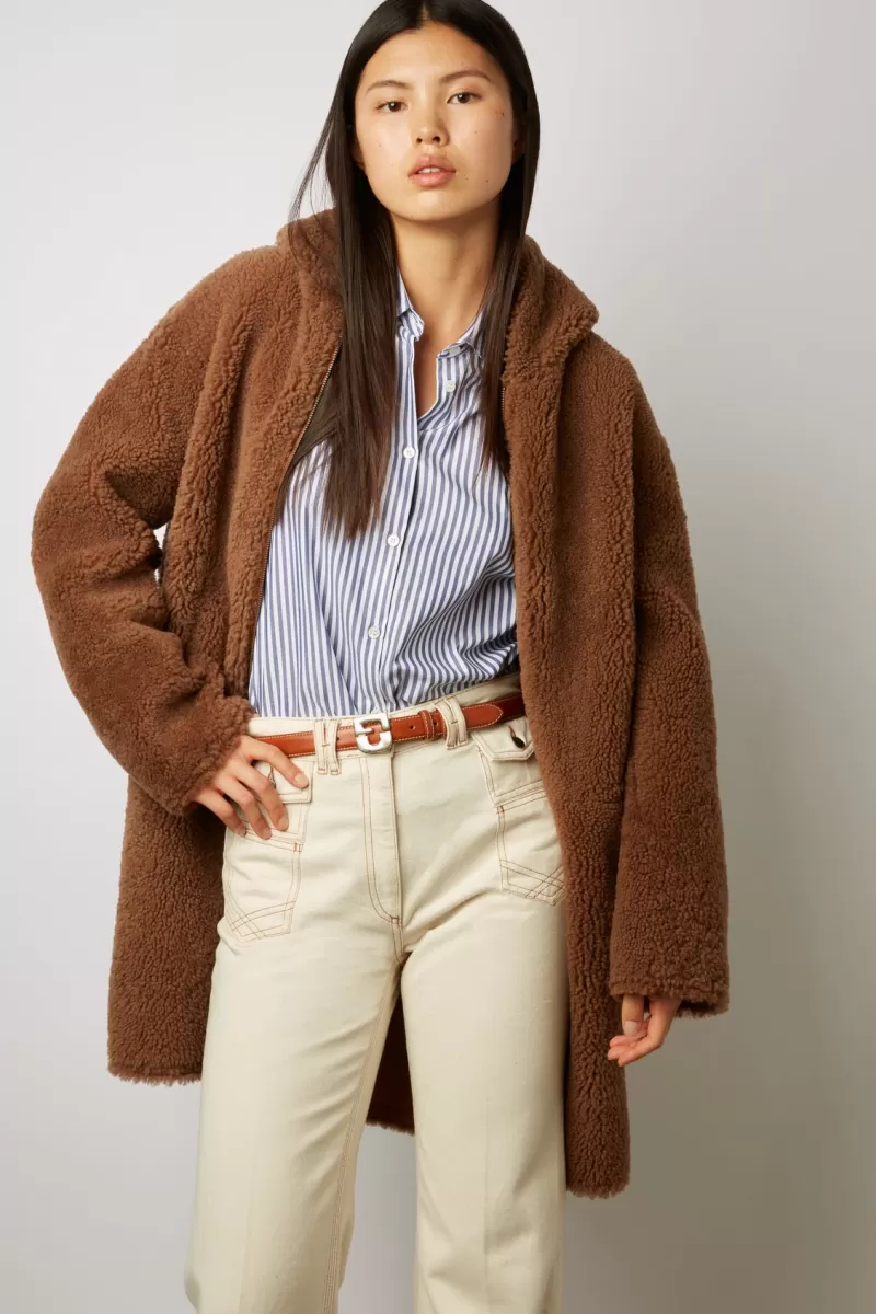 Reversible shearling coat - MAELISSE | Gerard Darel Fashion