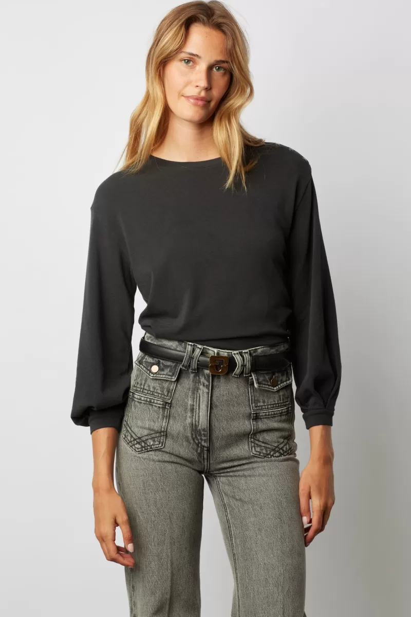 Round neck long sleeve T-shirt in cotton and modal - ADELYS | Gerard Darel Cheap